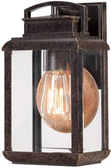 In Vintage-uitstraling - buitenwandlamp Byron brons, helder