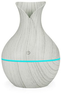 In Voorraad 130Ml Led Essentiële Olie Diffuser Luchtbevochtiger Aromatherapie Houtnerf Vaas Aroma Ondersteuning En