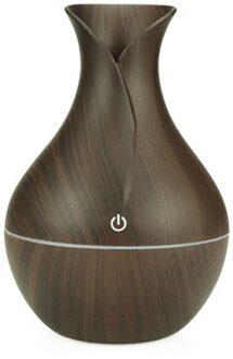 In Voorraad 130Ml Led Essentiële Olie Diffuser Luchtbevochtiger Aromatherapie Houtnerf Vaas Aroma Ondersteuning En