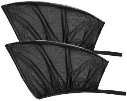 In-Voorraad Auto Zonnescherm Universal Side Window Zonnescherm Voorruit Gordijnen Black Mesh Voor Auto Vrachtwagens En Suv 'S Semiclosed