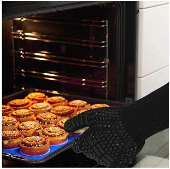 In Voorraad! Duurzaam Magnetron Handschoenen Bbq Handschoenen Hoge Temperatuur Weerstand Ovenwanten Brandwerende Barbecue Warmte Isolatie