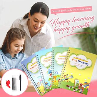 In Voorraad Magic Kalligrafie Dat Kan Worden Hergebruikt Handschrift 4 Schrift 1Pen 1 Penhouder 5 Vullingen 10Ml Set Voor kid Kalligrafische Laat