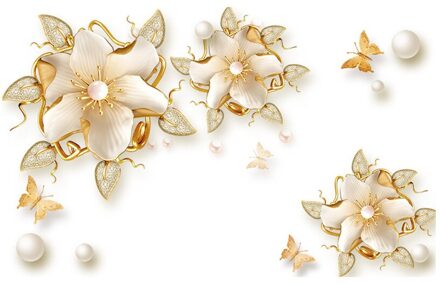 In Voorraad Muurstickers Bloemen Print Achtergrond Zelfklevende Slaapkamer 3d Stickers Stickers Зеркальные Наклейки # Gh