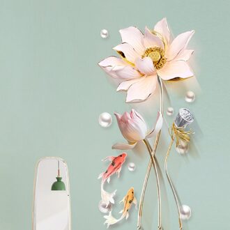 In Voorraad Muurstickers Bloemen Print Achtergrond Zelfklevende Slaapkamer 3d Stickers Stickers Зеркальные Наклейки # Gh