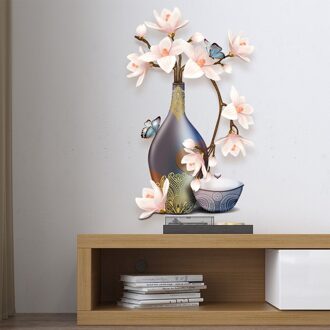 In Voorraad Muurstickers Bloemen Print Achtergrond Zelfklevende Slaapkamer 3d Stickers Stickers Зеркальные Наклейки # Gh