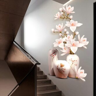 In Voorraad Muurstickers Bloemen Print Achtergrond Zelfklevende Slaapkamer 3d Stickers Stickers Зеркальные Наклейки # Gh
