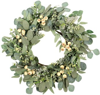 In Voorraad! Simulatie Groene Leaf Garland Gingko Versleutelen Eucalyptus Leaf Garland Huishoudelijke Woonkamer Raam
