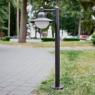 In zwart - Tuinpadverlichting Yarai zwart, wit opaal