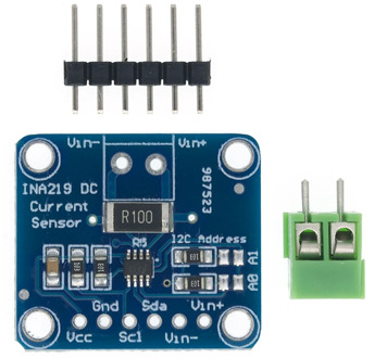 INA219 Bi-directional DC Current Power Supply Sensor SOT23 Breakout Module DIY 3V-5V IIC I2C Power Monitoring Sensor Module