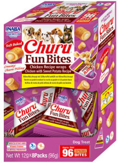 Inaba Churu Fun Bites kip met zoete aardappel hondensnack 16 x 12 g