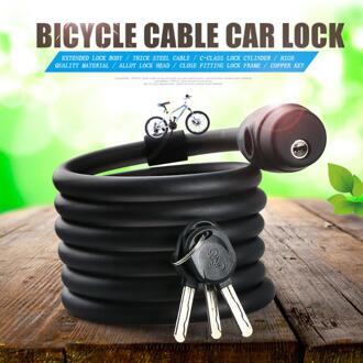 Inbike Mtb Lock Fiets Motorfiets Anti-Diefstal Kabel Beveiliging Coil Slot Met 3 Sleutels Zachtheid Duurzaam Fietsen Apparatuur