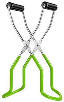 Inblikken Pot Lifter Tang Lange Met Handgreep Anti-Brandwonden Antislip Tool Klem Rvs Kan Lifting tang Licht Groen