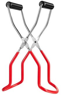 Inblikken Pot Lifter Tang Lange Met Handgreep Anti-Brandwonden Antislip Tool Klem Rvs Kan Lifting tang Rood