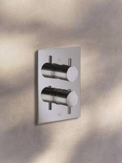 Inbouw Douchekraan Hotbath Laddy Thermostatisch 2-Weg Stop-Omstel Rond Chroom