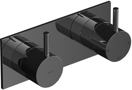 Inbouw Douchemengkraan Hotbath Cobber 2-weg Zwart Chroom