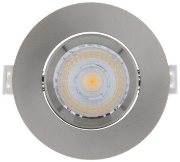 Inbouw LED-spot 3 Stuks Sanimex Njoy IP44 Dimbaar 6W 430 Lumen Geborsteld Aluminium