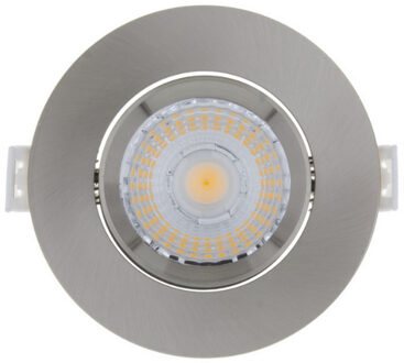 Inbouw LED-spot 5 Stuks Sanimex Njoy IP44 Dimbaar 6W 430 Lumen Geborsteld Aluminium Sanimex