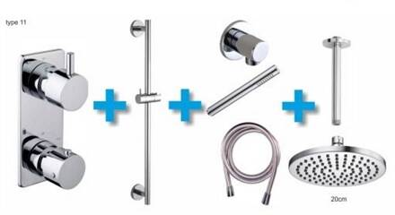 Inbouw Regendouche Amon Round Set Type 11 Aqua Splash