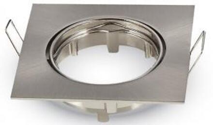 Inbouw spot verstelbaar 50mm vierkant geschuurd staal