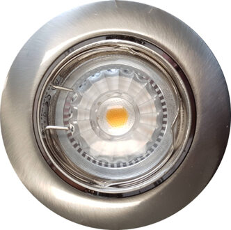 Inbouw Spotlamp Sanimex RVS Look 81x63 mm Inclusief Armatuur en Gu10 4 Watt (3 stuks)