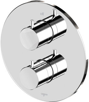 Inbouw Thermostaat Garda met 2-weg Omstel Knop - Chroom