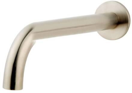 Inbouw Uitloop Rond 25 cm 1/2" Geborsteld Staal Aqua Splash