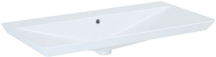 Inbouw Wastafel Ness - Keramiek - Rechthoekig - Inclusief Kraan - Wit - 100cm