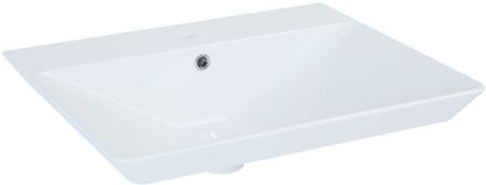 Inbouw Wastafel Ness - Keramiek - Rechthoekig - Inclusief Kraan - Wit - 60,8cm