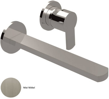 Inbouw Wastafelkraan Sanimex Giulini Eenhendel Luxe 20cm Mat Nikkel