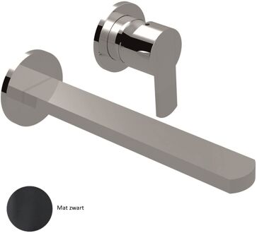 Inbouw Wastafelkraan Sanimex Giulini Eenhendel Luxe 20cm Mat Zwart