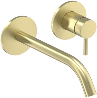 Inbouw Wastafelmengkraan IVY Bond 2-gats Coldstart Geborsteld Mat Goud PVD