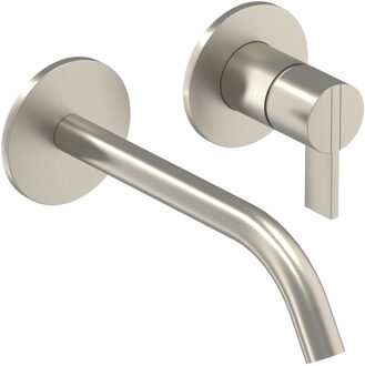 Inbouw Wastafelmengkraan IVY Pact 2-gats Coldstart Geborsteld Nickel PVD Nikkel