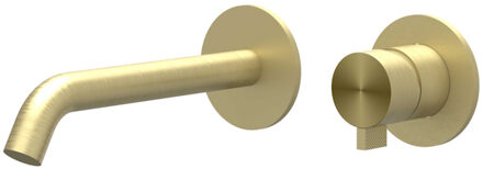 Inbouw Wastafelmengkraan IVY Tribe 2-gats Coldstart RVS316 Geborsteld Mat Goud PVD Geborsteld RVS316 Mat Goud PVD