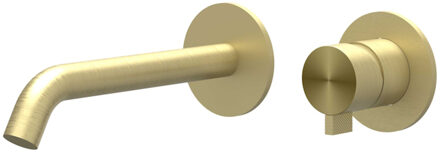 Inbouw Wastafelmengkraan IVY Tribe 2-gats Coldstart RVS316 Geborsteld Mat Goud PVD Geborsteld RVS316 Mat Goud PVD