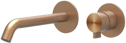 Inbouw Wastafelmengkraan IVY Tribe 2-gats Coldstart RVS316 Geborsteld Mat Koper PVD Geborsteld RVS316 Mat Koper PVD