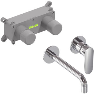 Inbouw Wastafelmengkraan MAY Forma Eenhendel Incl. Inbouwbox Chroom