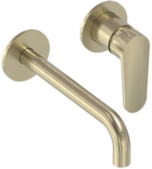 Inbouw Wastafelmengkraan MAY Forma Geborsteld Mat Goud PVD