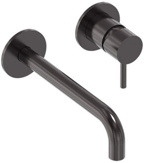 Inbouw Wastafelmengkraan MAY Stilo Geborsteld Carbon Black PVD Gunmetal