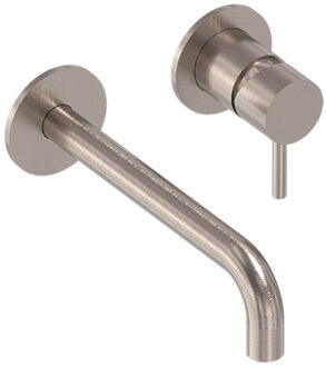 Inbouw Wastafelmengkraan MAY Stilo Geborsteld Nickel PVD Geborsteld Nikkel