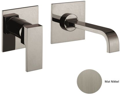 Inbouw Wastafelmengkraan Sanimex Giulini Eenhendel 25.5cm Inclusief Inbouwdelen Mat Nikkel