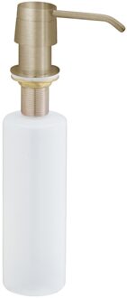 Inbouw Zeeppompje Kunststof Fles 250 ml. - Goud Look - Geborsteld Messing