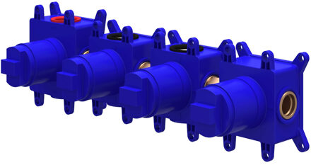 Inbouwbox IVY tbv Inbouw Thermostaat 3 Stopkranen Symmetry Donker Blauw IVY
