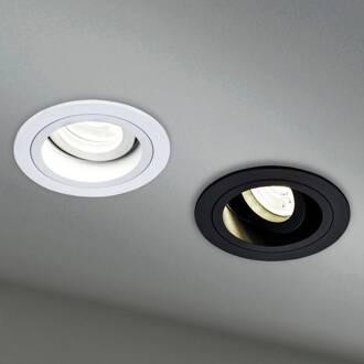 Inbouwlamp Akron, instelbaar, rond, wit