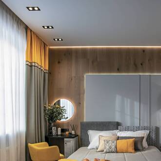 inbouwlamp Atom, zwart, 2-lamps 17,5 x 9,2 cm