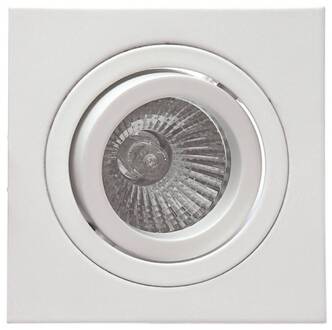 Inbouwlamp Básico, hoekig, mat wit