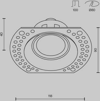 inbouwlamp Dot wit rond 11,8 x 9 cm aluminium GU10