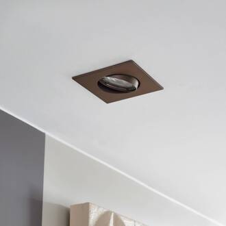 inbouwlamp Fibur, mat brons, 9 cm, GU10, 10 stuks