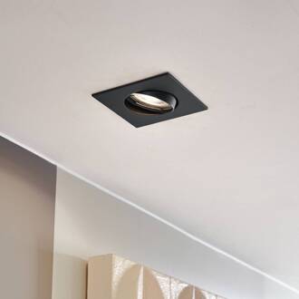 inbouwlamp Fibur, zwart, 9 cm, GU10