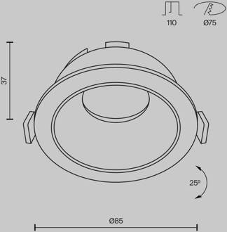inbouwlamp Share, wit/goud, Ø 8,5 cm, aluminium, GU10 wit, goud