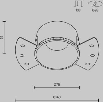 inbouwlamp Share, wit/wit, Ø 14 cm, aluminium, GU10